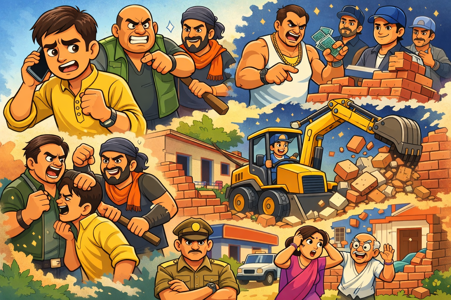 दो माह बाद दर्ज हुआ मुकदमा : ज़मीन हड़पने को लेकर नामजदों पर रंगदारी, धमकी और बुलडोजर से तोड़फोड़ के गंभीर आरोप