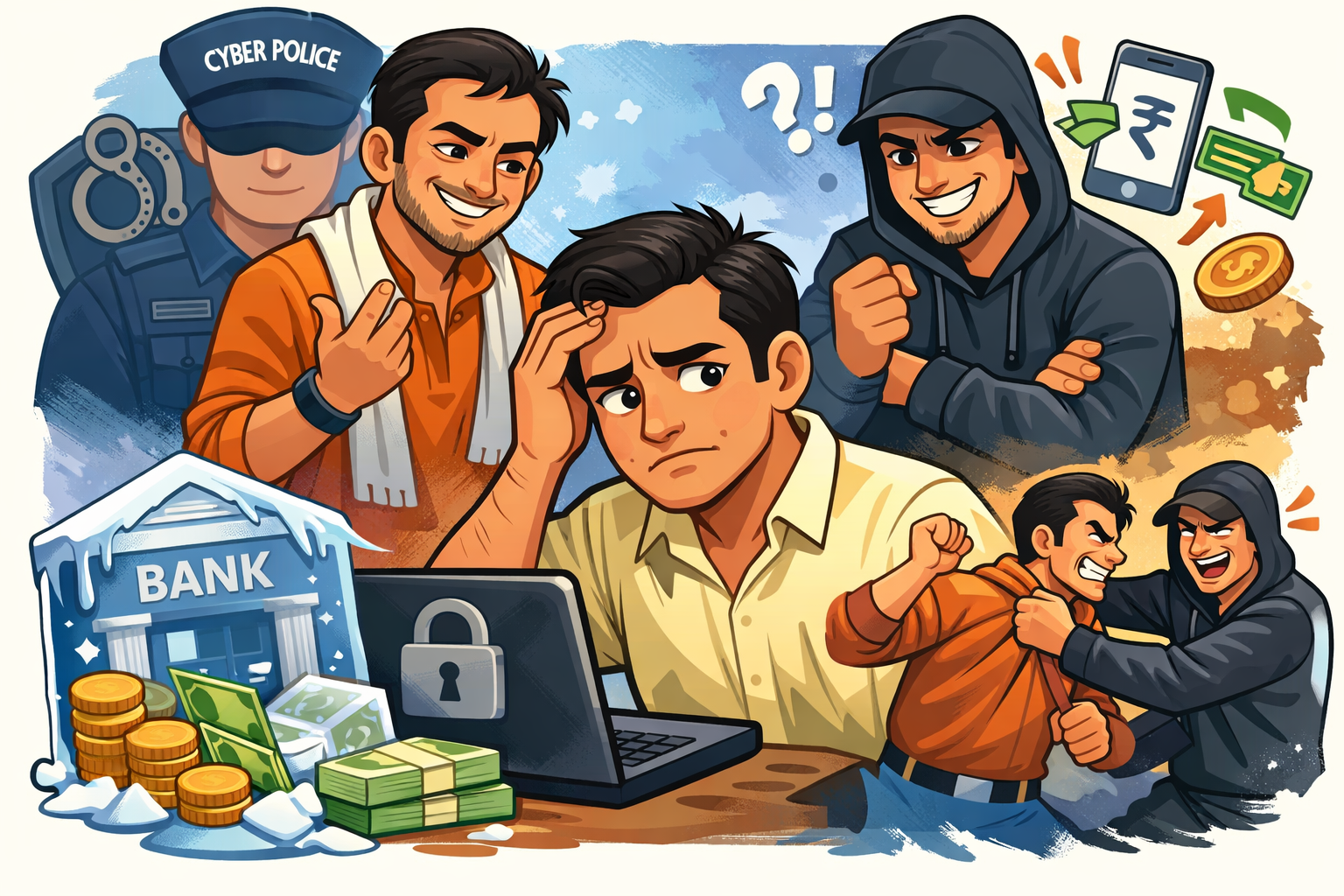 साइबर धोखाधड़ी में जन सेवा केंद्र संचालक फंसा, कोर्ट के आदेश पर दो आरोपियों पर केस दर्ज