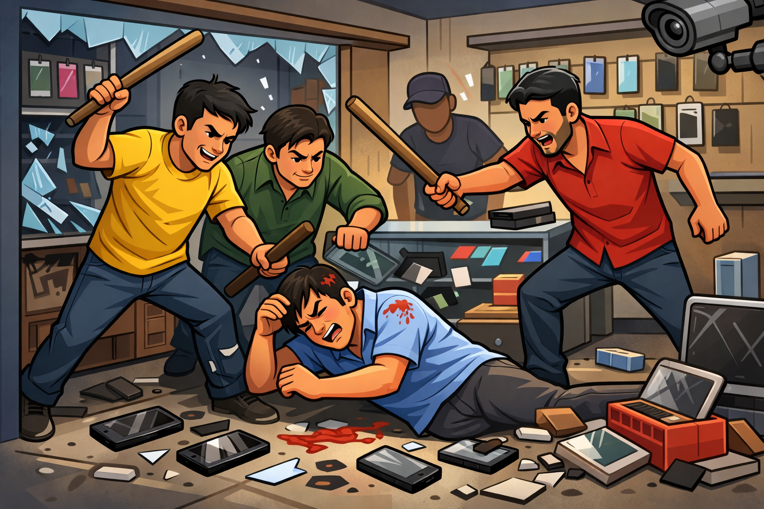 गऊ घाट पर मोबाइल दुकान में घुसकर अंकित पर जानलेवा हमला