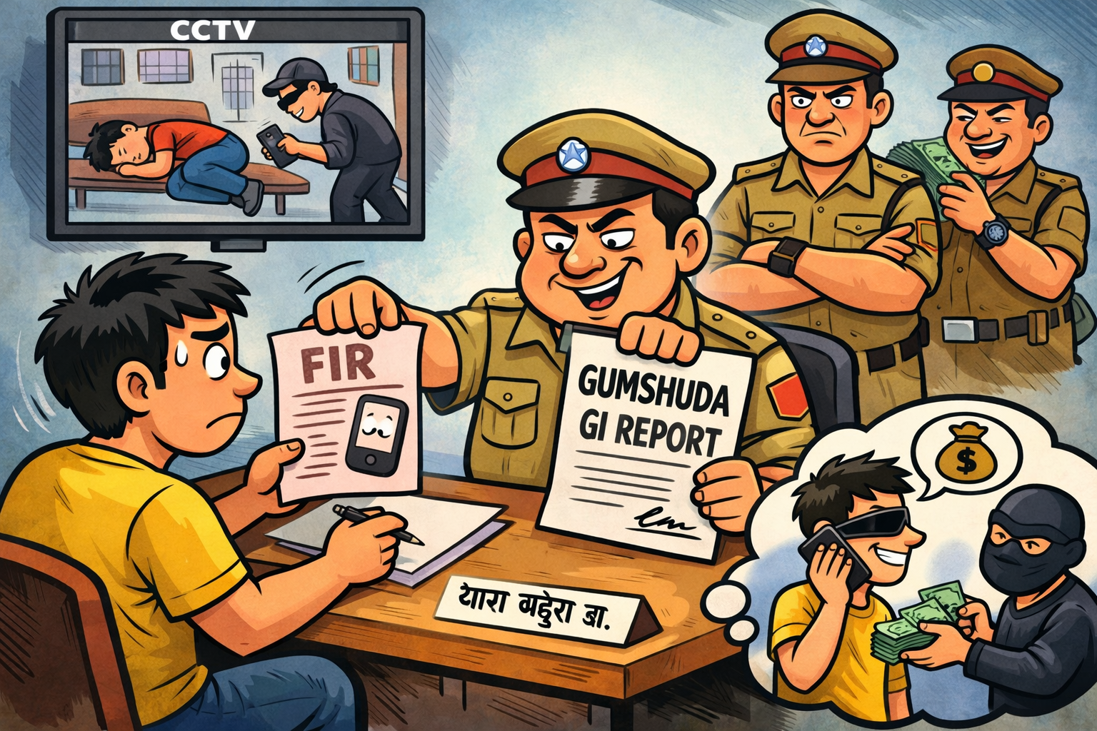 मथुरा जीआरपी की कार्यशैली पर बड़ा सवाल : CCTV में चोरी साफ, फिर भी केस दबाने का आरोप