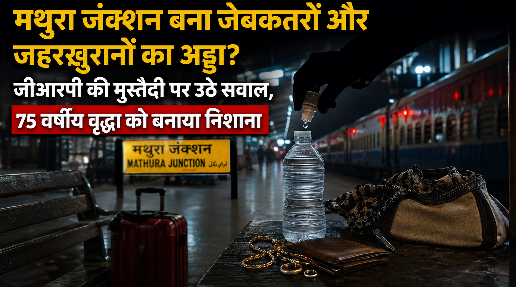 मथुरा जंक्शन बना जेबकतरों और जहरखुरानों का अड्डा? जीआरपी की मुस्तैदी पर उठे सवाल, 75 वर्षीय वृद्धा को बनाया निशाना